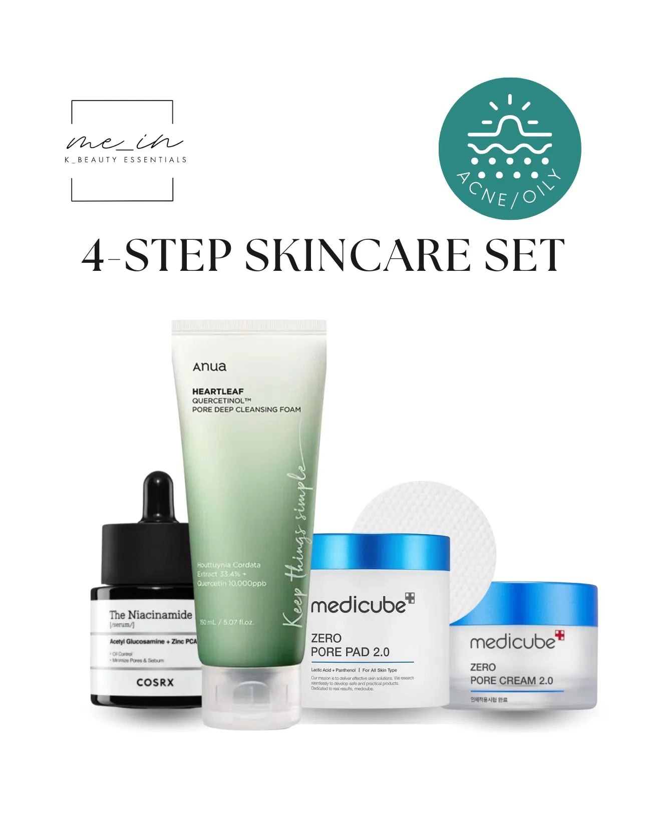 4 Step Skincare Routine - ACNE & OILY SKIN