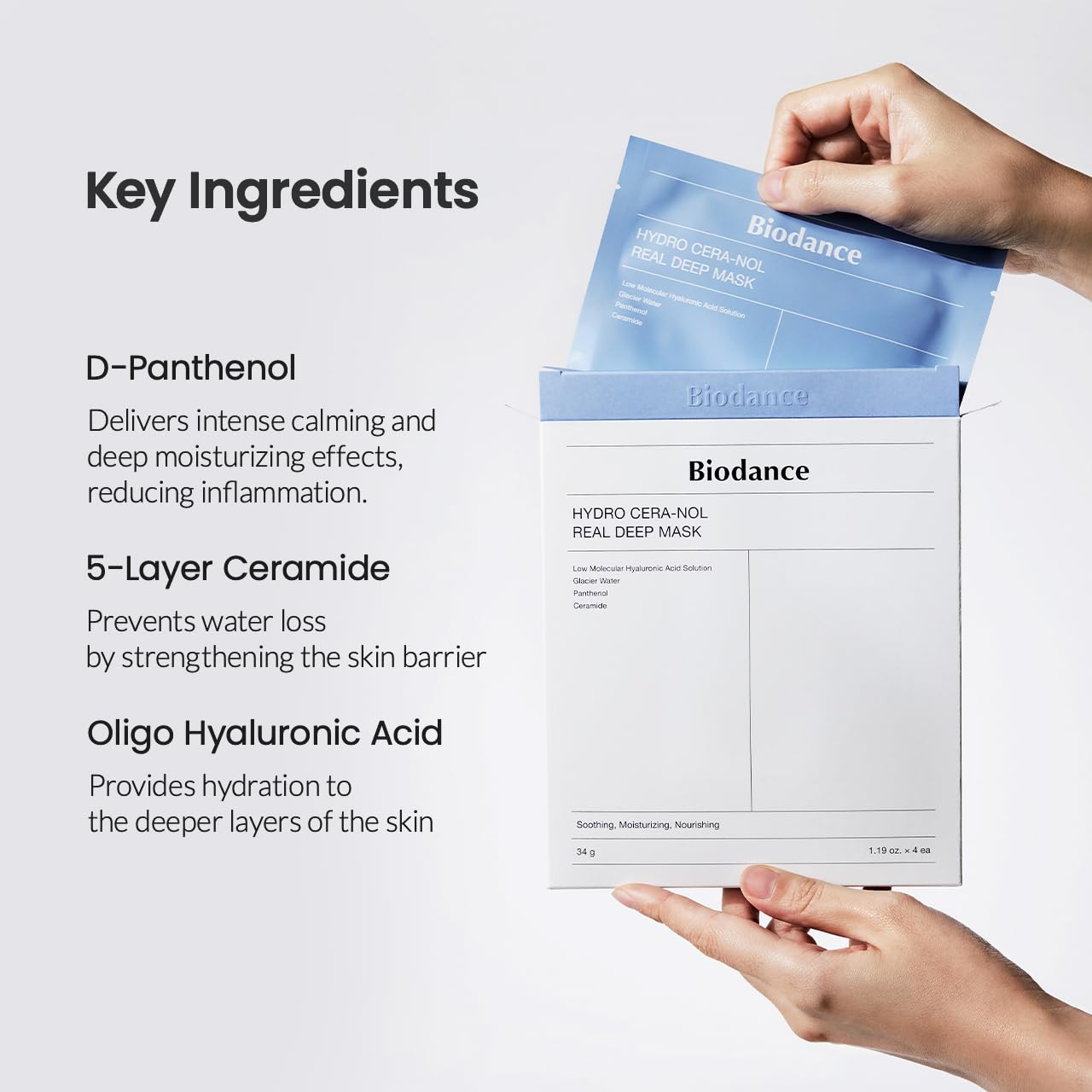 BIODANCE Hydro Cera-Nol Real Deep Mask Key ingredients