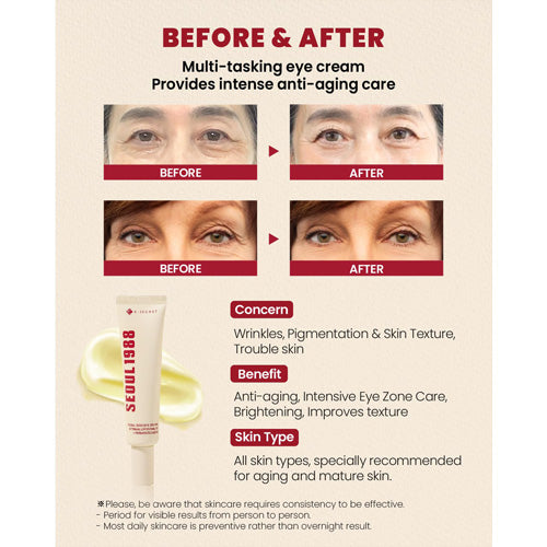 K-SECRET SEOUL 1988 Eye Cream: Retinal Liposome 4% + Fermented Bean