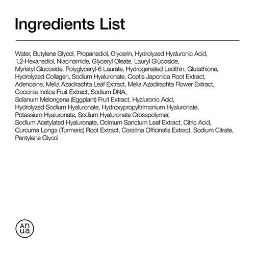 ANUA PDRN Hyaluronic Acid Capsule 100 Serum Ingredients list