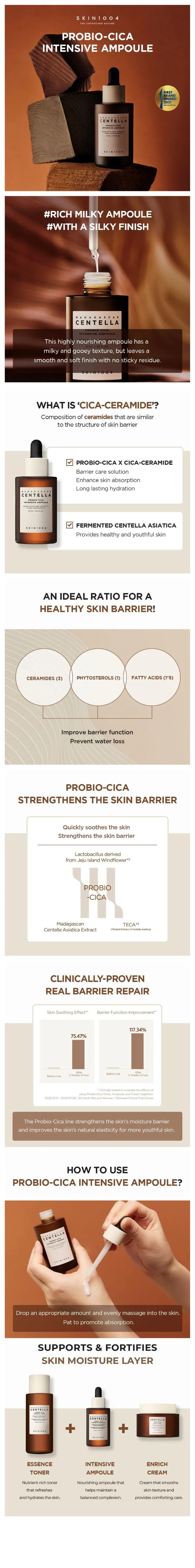SKIN1004 - Madagascar Centella Probio-Cica Intensive Ampoule Image Description