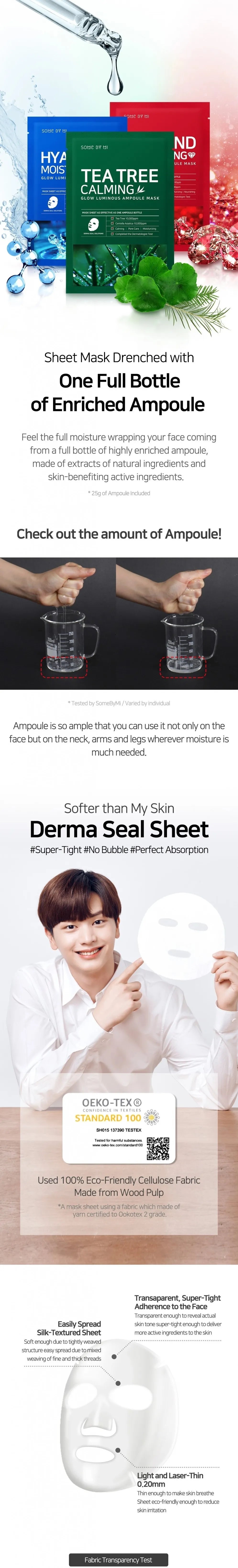 SOME BY MI - Team Tree Calming Mask Sheet Image Description
