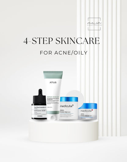4 Step Skincare Routine - ACNE & OILY SKIN
