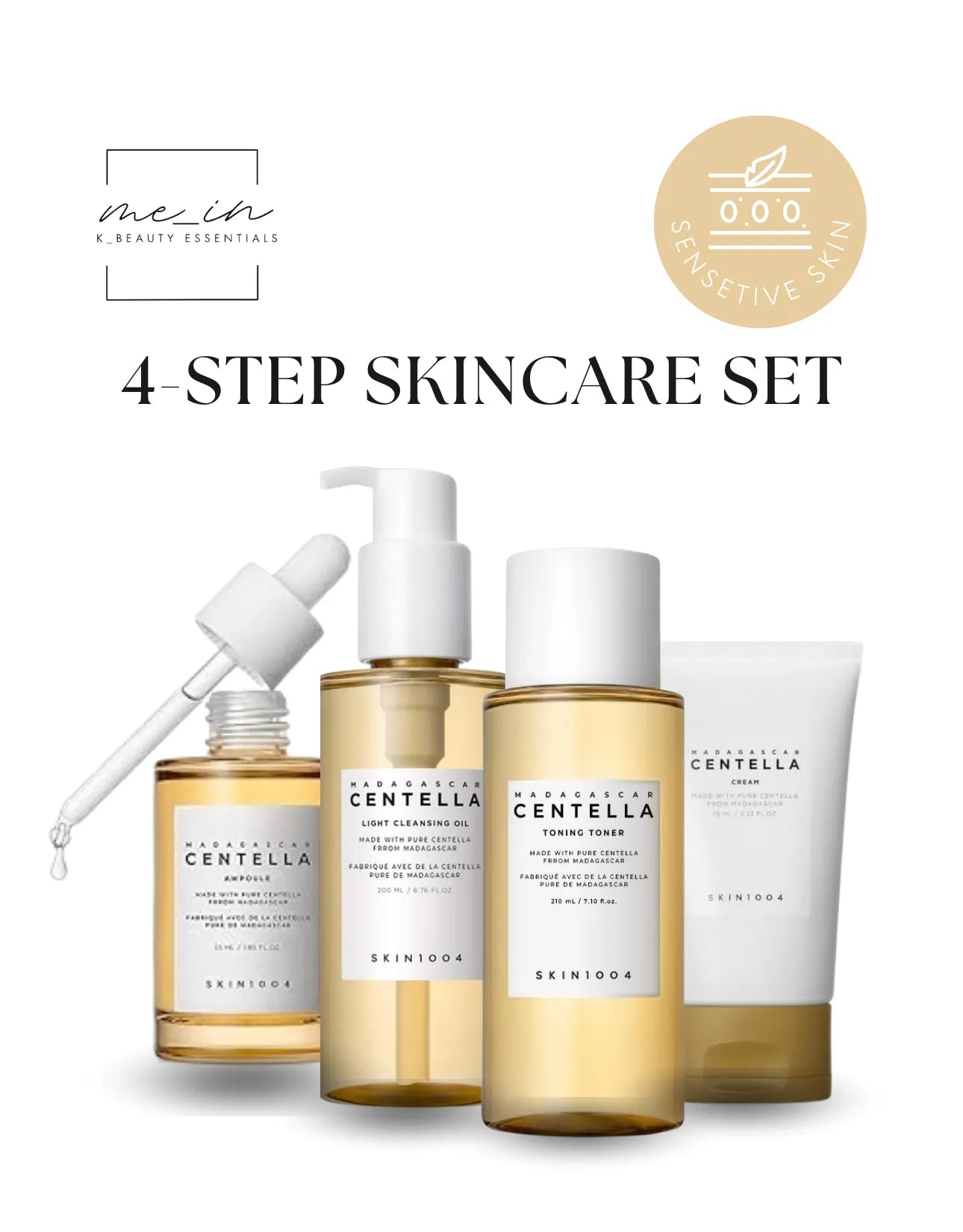 Mein Kbeauty - 4 step skincare set for sensitive skin