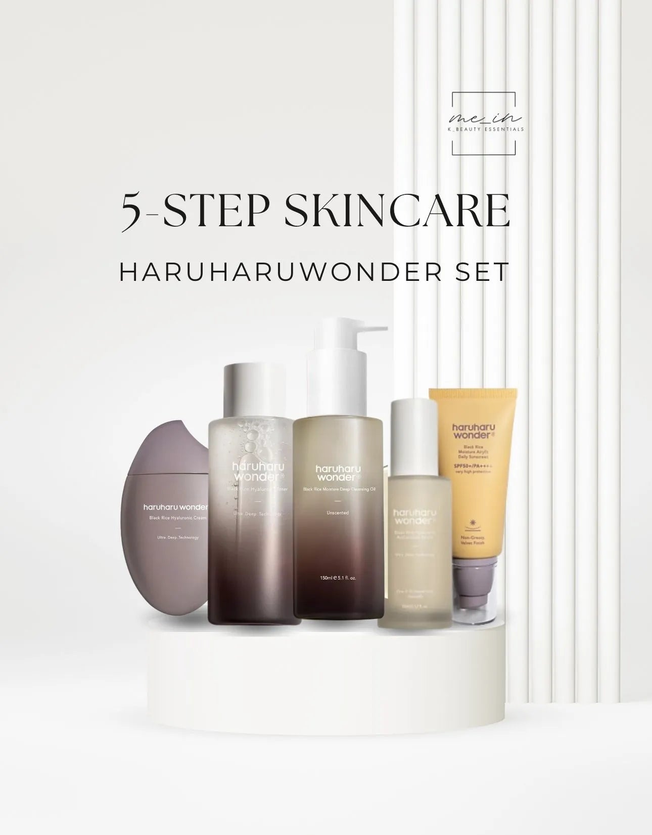 Mein Kbeauty - 5 Step Skincare Routine for Dry Skin with Haruharu wonder set