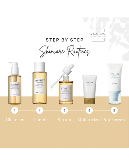 Mein Kbeauty - 5 step skincare routine set for sensitive skin step by step