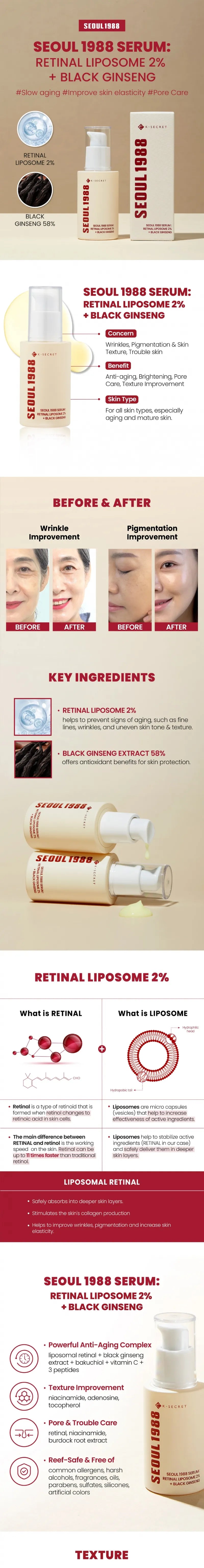 K-SECRET SEOUL 1988 Serum: Retional Liposome 2% + Black Ginseng
