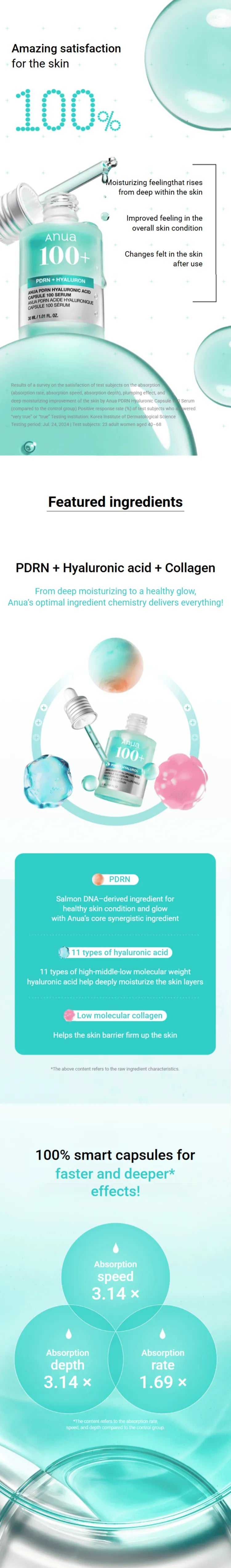 ANUA PDRN Hyaluronic Acid Capsule 100 Serum Image description