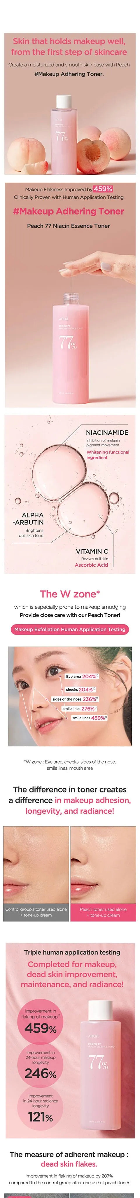 ANUA – Peach 77 Niacin Essence Toner Image Description