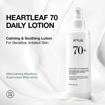 ANUA Heartleaf 70 Daily Lotion for Sensitive, irritated skin