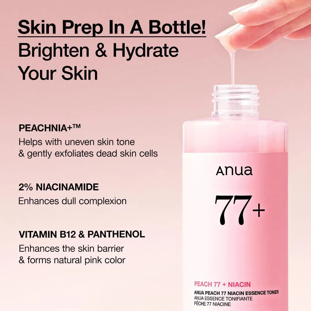 ANUA Peach 77 Niacin Essence Toner Key Ingredients