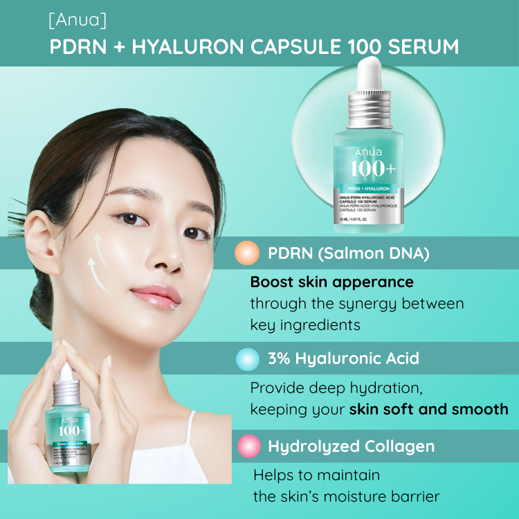 [ANUA] PDRN Hyaluronic Acid Capsule 100 Serum 30ml