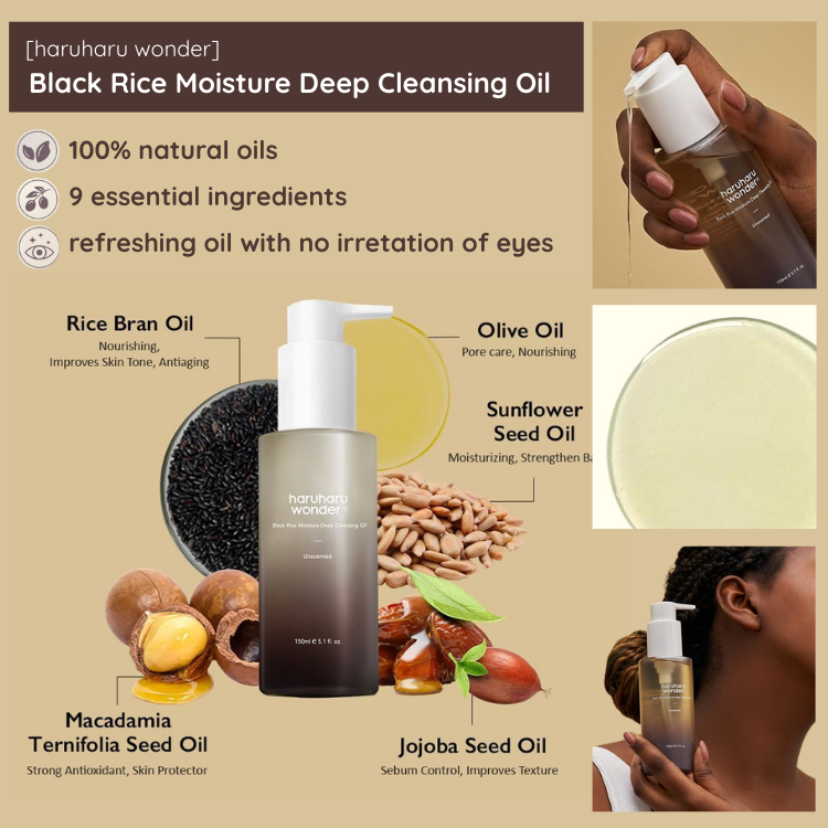 [Haruharu Wonder] Black Rice Moisture Deep Cleansing Oil 150ml