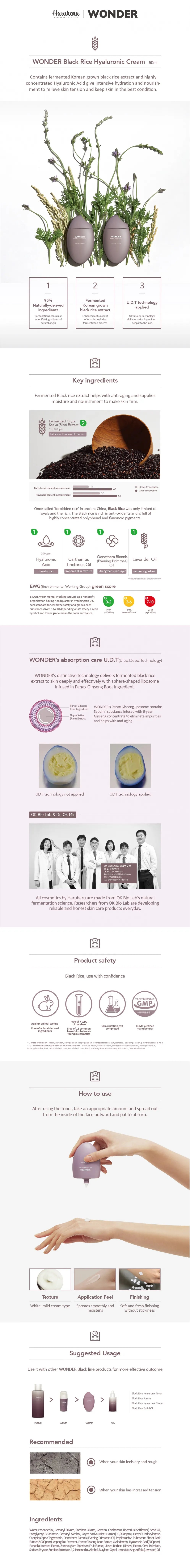 Haruharu Wonder – Black Rice Hyaluronic Cream Image Description