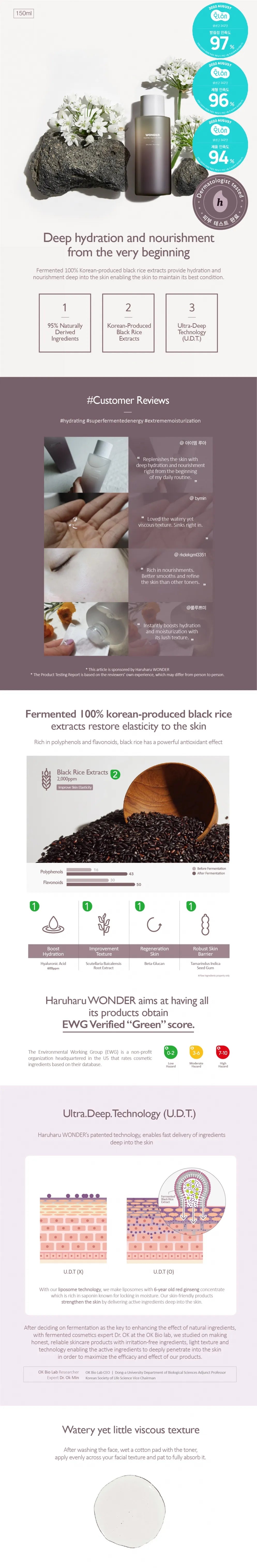 Haruharu Wonder – Black Rice Hyaluronic Toner Image Description