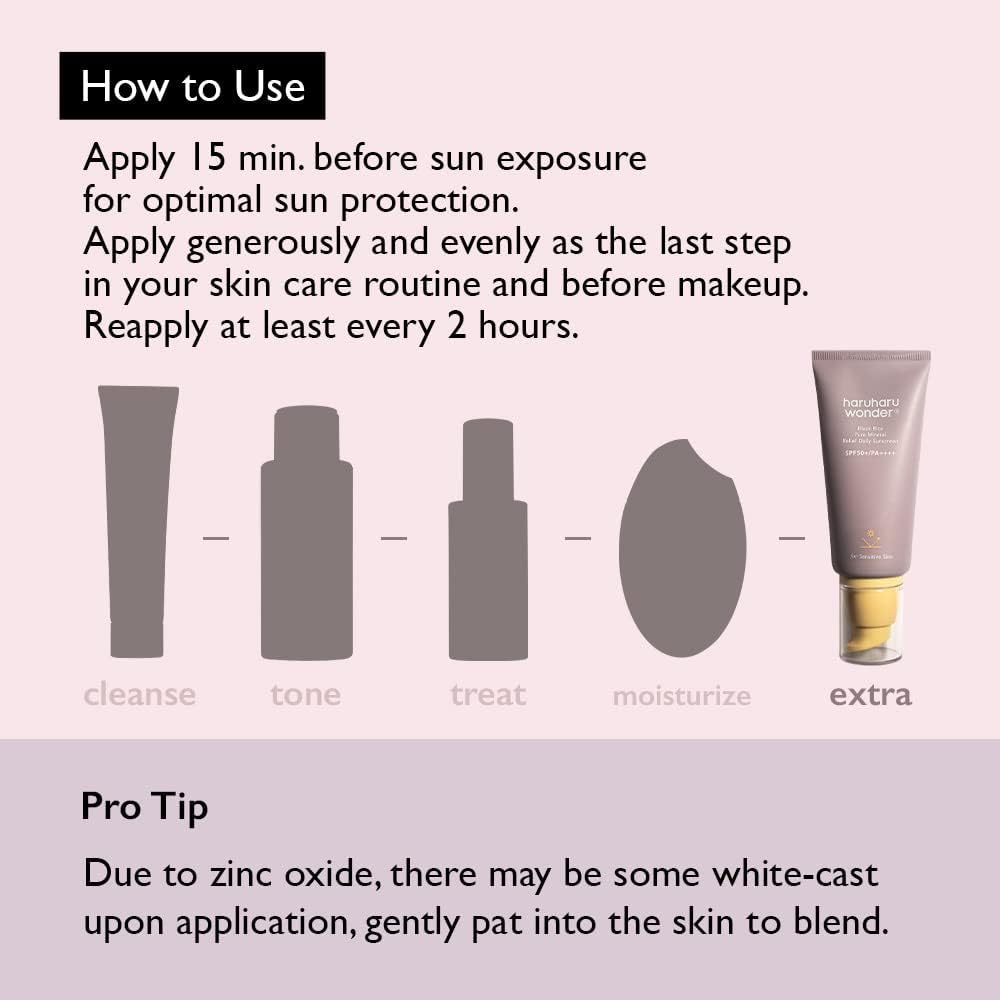 [Haruharu Wonder] Black Rice Pure Mineral Relief Daily Sunscreen SPF50+ PA++++ 50ml