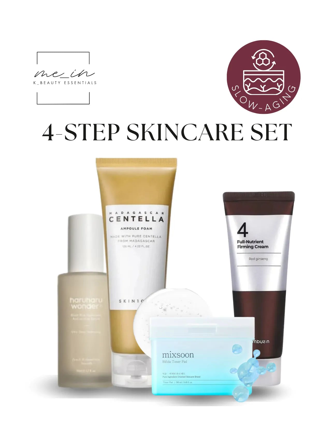 Mein Kbeauty - 4 Step Skincare Routine for Slow Aging