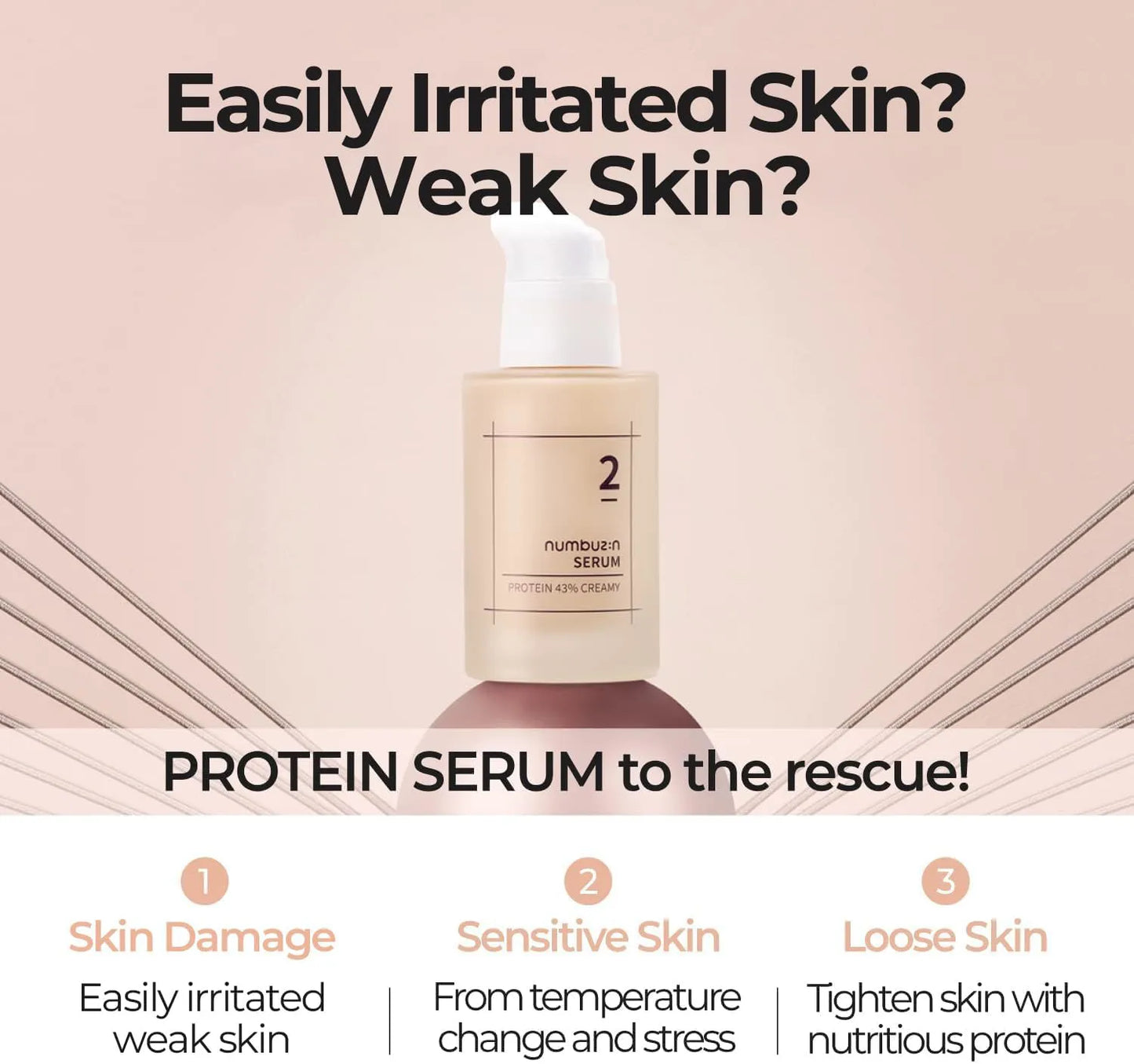 numbuzin - No.2 Protein 43% Creamy Serum