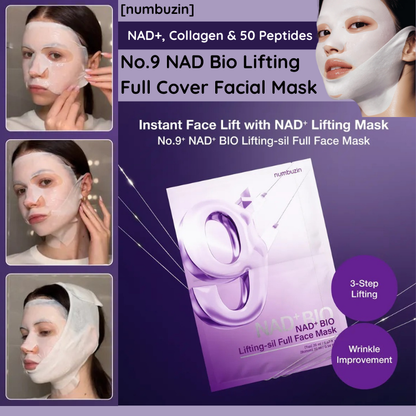 [numbuzin] No.9 NAD Bio Lifting Full Cover Facial Mask 1 SET(4EA)