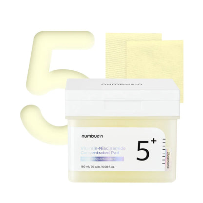 numbuzin - No.5+ Vitamin-Niacinamide Concentrated Pad 180ml 70pads