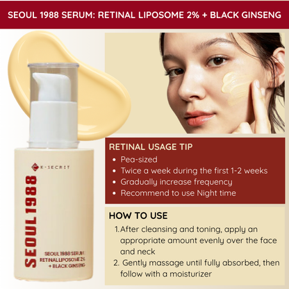 [K-SECRET] SEOUL 1988 Serum: Retional Liposome 2% + Black Ginseng