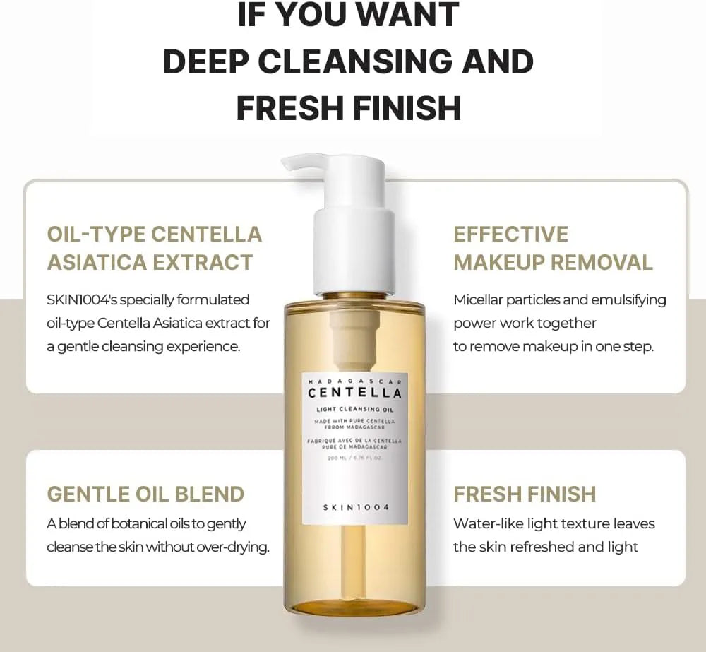 SKIN1004 - Madagascar Centella Light Cleansing Oil benefits