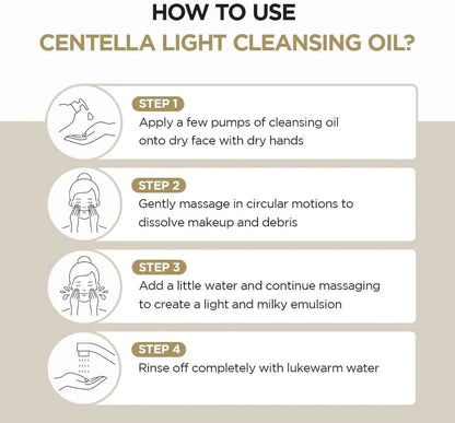 SKIN1004 - Madagascar Centella Light Cleansing Oil how to use