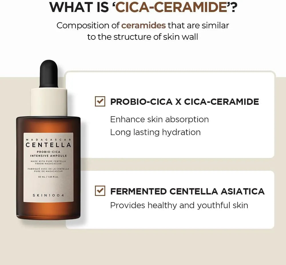 SKIN1004 - Madagascar Centella Probio-Cica Intensive Ampoule key ingredients