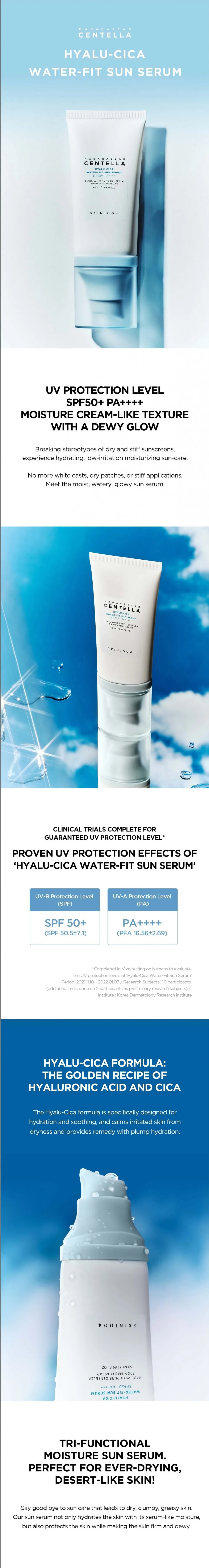 SKIN1004 – Madagascar Centella Hyalu Cica Water Fit Sun Serum Image Description